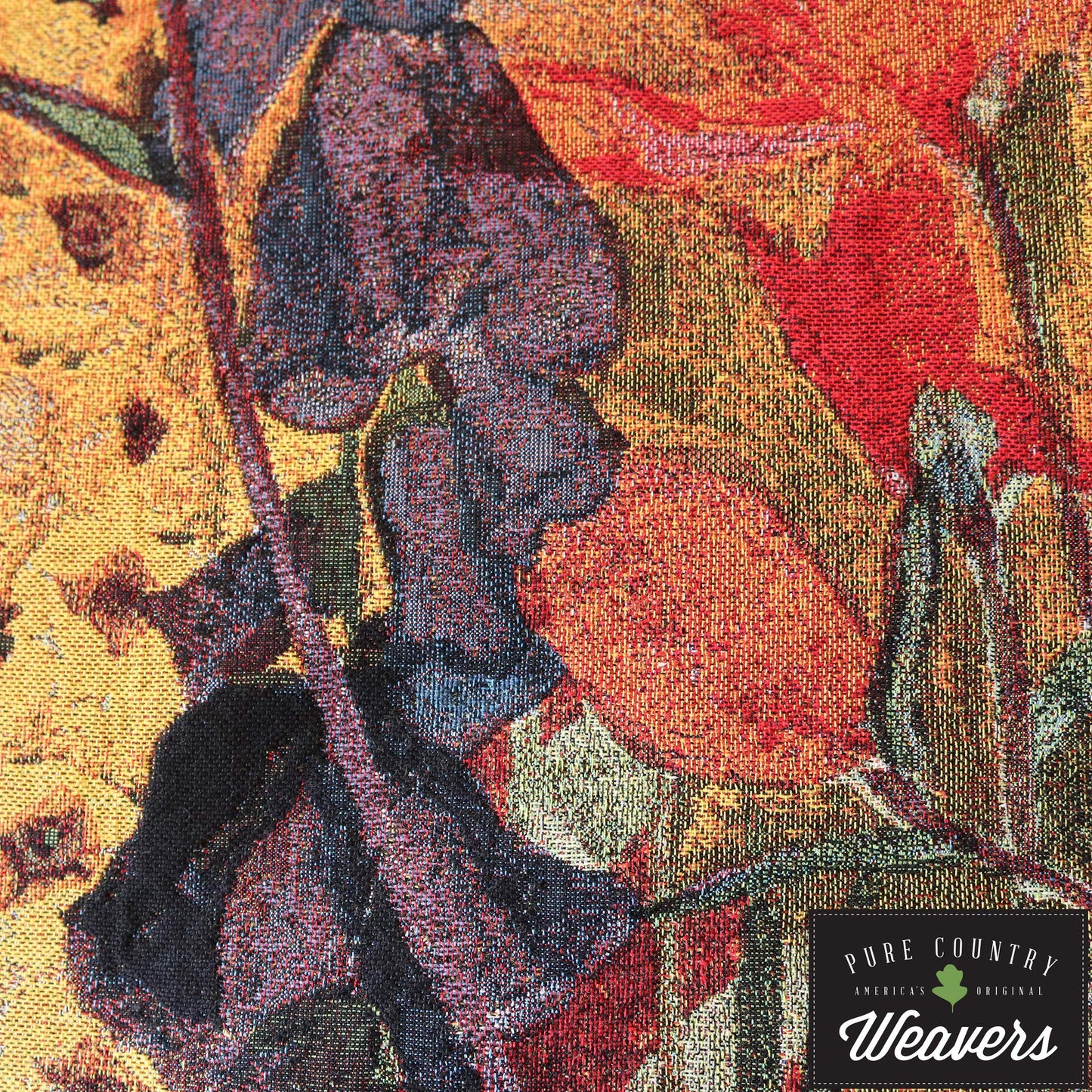 Les Vendanges Grape Harvest | Woven Tapestry Wall Art Hanging | French Belgian Style Winery Decor | 100% Cotton USA Size 75x53